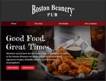 Tablet Screenshot of bostonbeanery.com